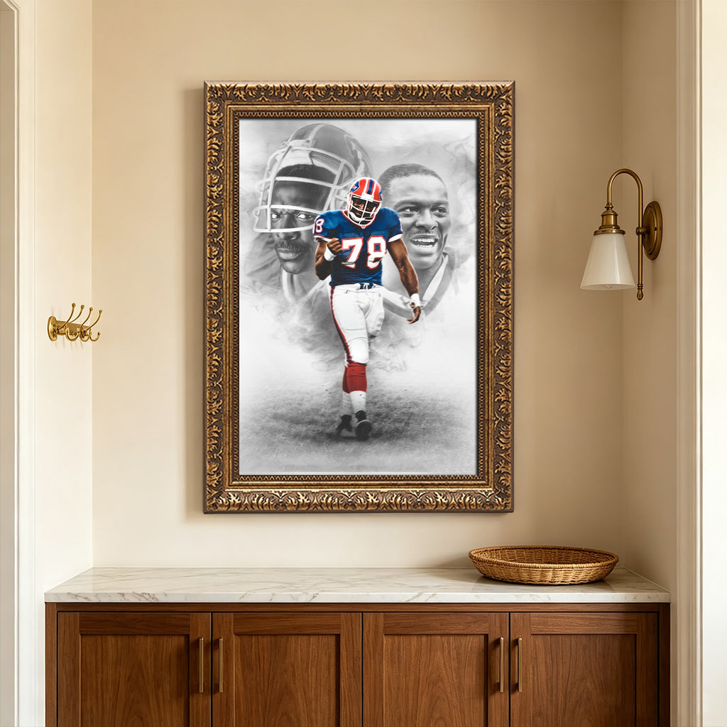 Bruce Smith Celebrity Sports Art Poster School Dining Room Decoration 0 Canvas Wall Art Poster Decor Gift