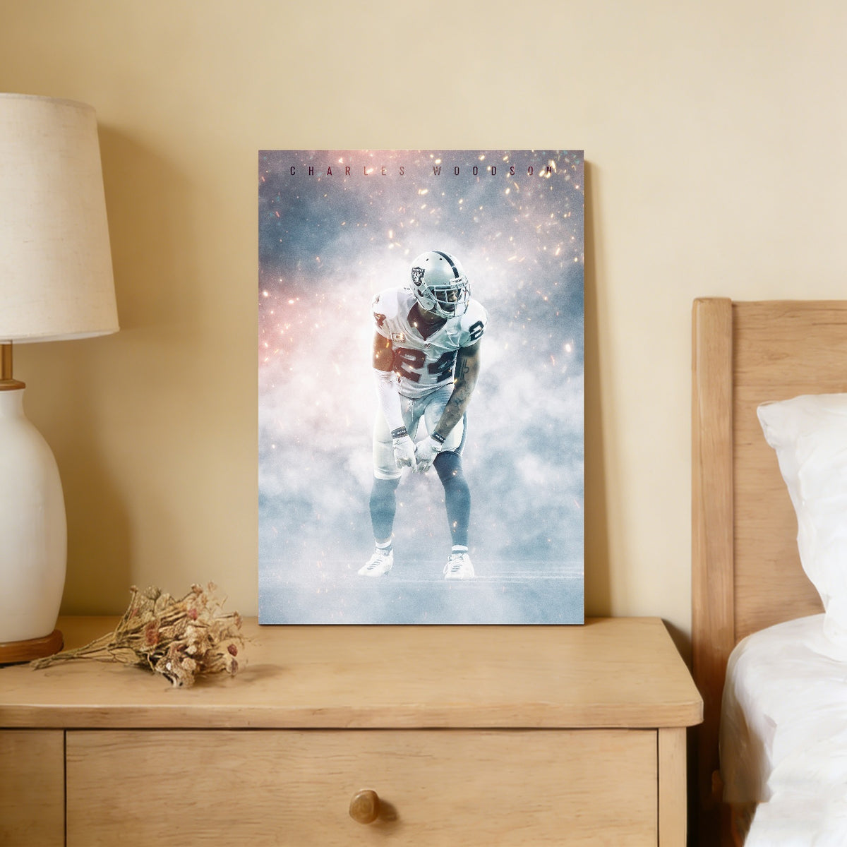 Charles Woodson Celebrity Sports Art Poster School Dining Room Decoration 3 Canvas Wall Art Poster Decor Gift