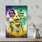 Cris Carter Duron Carter Kenny Stafford Art Sports Decorative Poster School Dormitory 4 Canvas Wall Art Poster Decor Gift