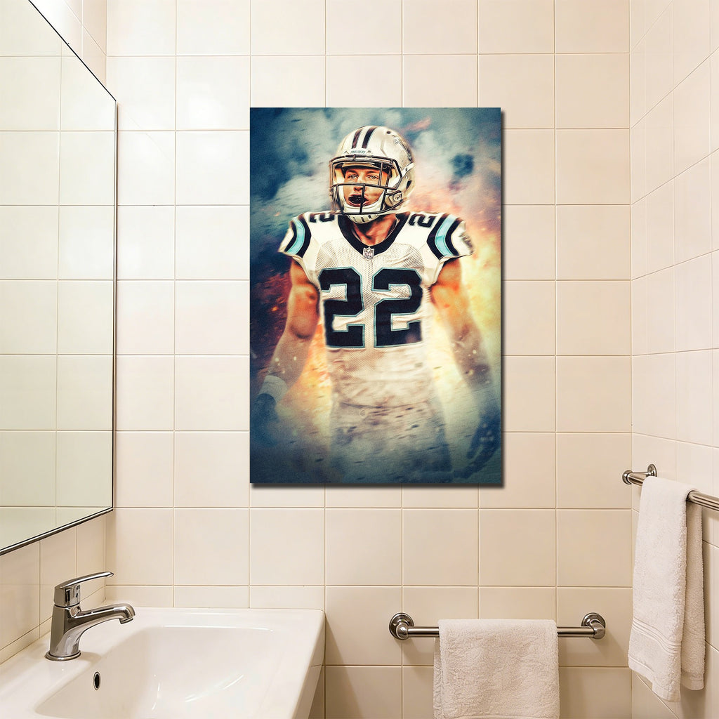 Christian McCaffrey Art Sports Decorative Poster School Dormitory 2 Canvas Wall Art Poster Decor Gift