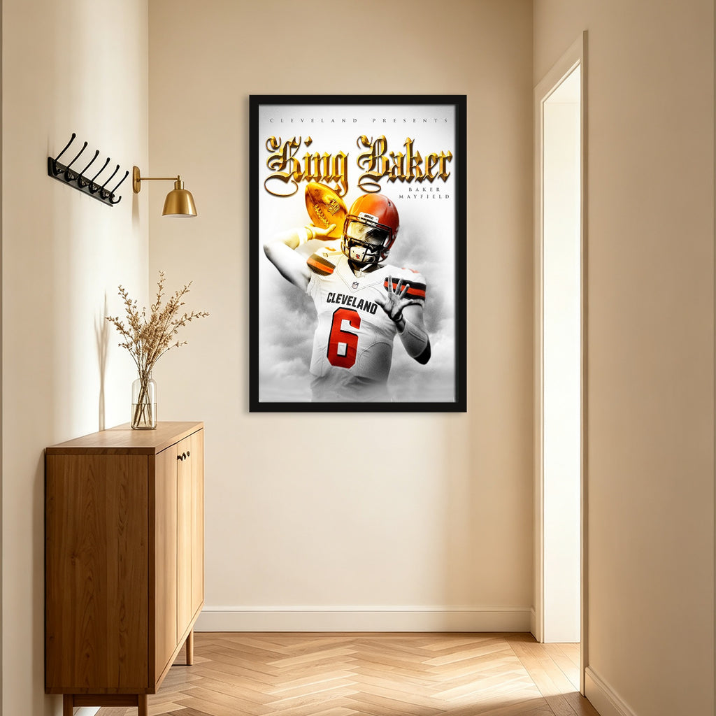 Baker Mayfield Celebrity Sports Art Poster School Dining Room Decoration 4 Canvas Wall Art Poster Decor Gift
