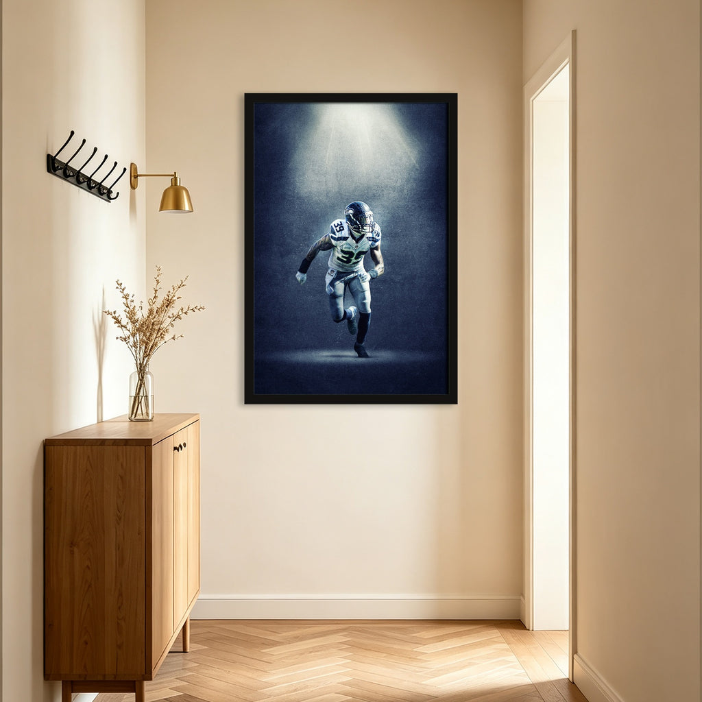 Brandon Browner Art Sports Decorative Poster School Dormitory 8 Canvas Wall Art Poster Decor Gift