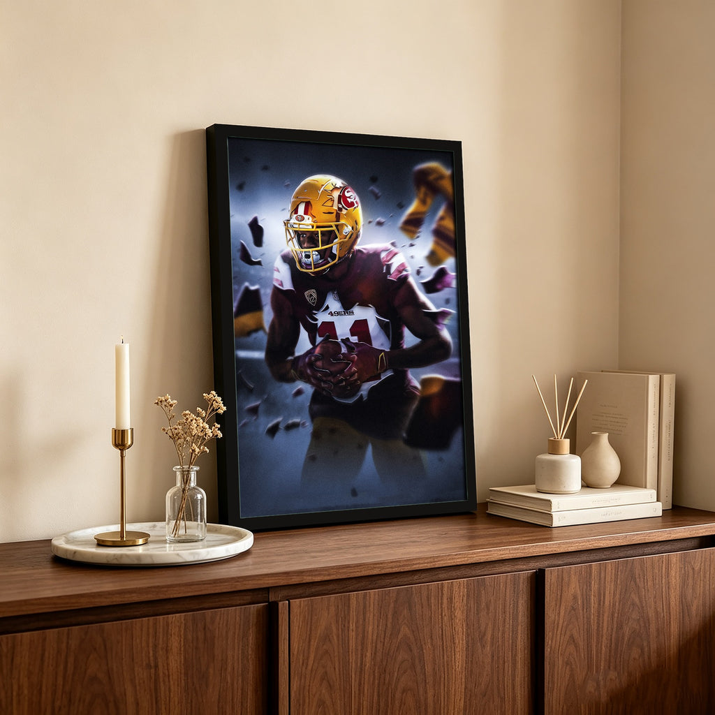 Brandon Aiyuk Art Sports Decorative Poster School Dormitory 1 Canvas Wall Art Poster Decor Gift