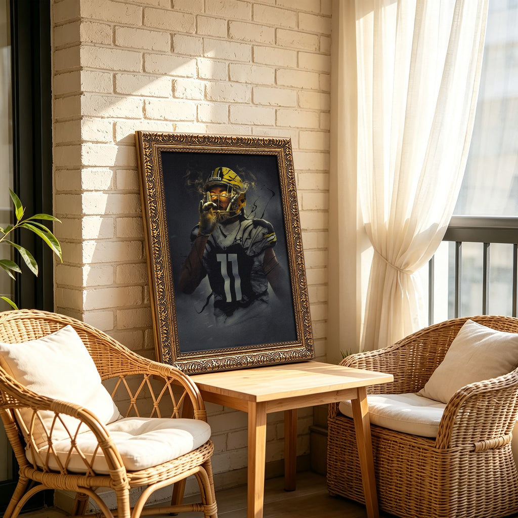 Chase Claypool Art Sports Decorative Poster School Dormitory 0 Canvas Wall Art Poster Decor Gift