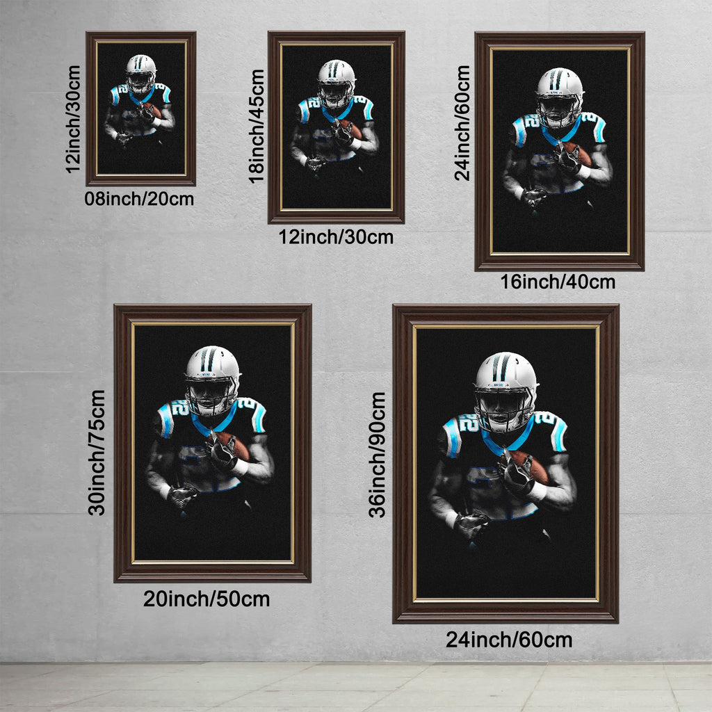 Christian McCaffrey Art Sports Decorative Poster School Dormitory 5 Canvas Wall Art Poster Decor Gift