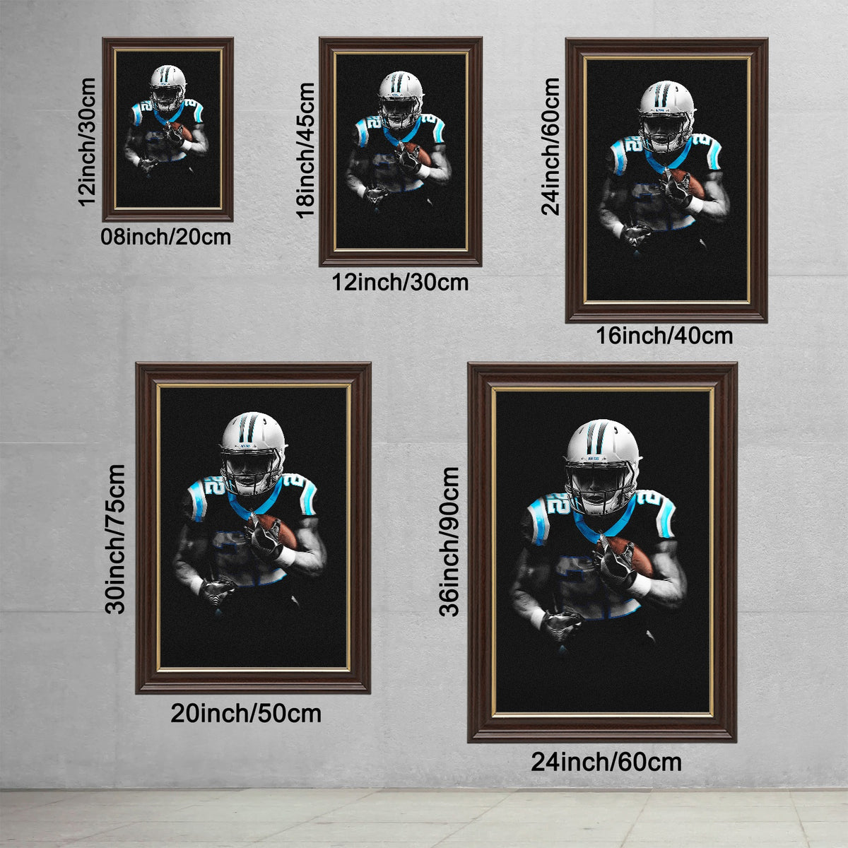 Christian McCaffrey Art Sports Decorative Poster School Dormitory 5 Canvas Wall Art Poster Decor Gift