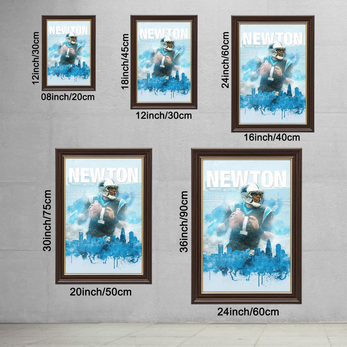 Cam Newton Sports Celebrity Art Deco Poster 4 Canvas Wall Art Poster Decor Gift