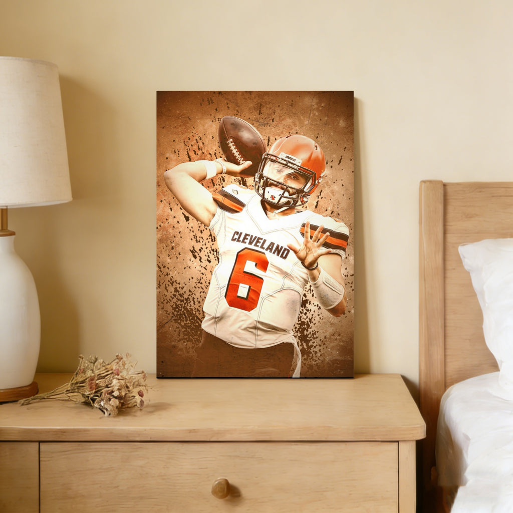 Baker Mayfield Sports Celebrity Art Deco Poster 11 Canvas Wall Art Poster Decor Gift