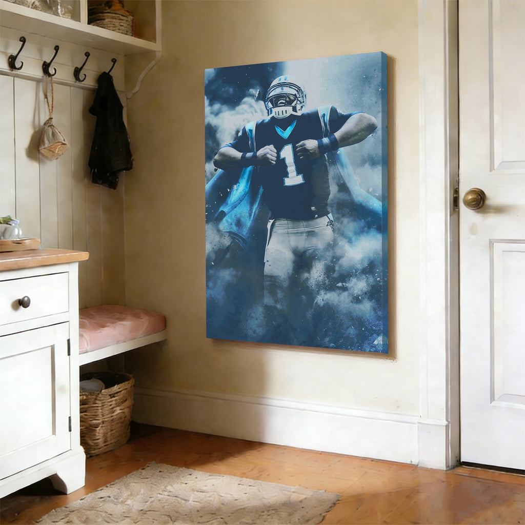 Cam Newton Sports Celebrity Art Deco Poster 2 Canvas Wall Art Poster Decor Gift