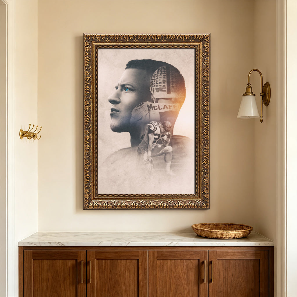 Christian McCaffrey Art Sports Decorative Poster School Dormitory 6 Canvas Wall Art Poster Decor Gift