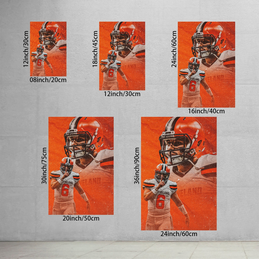 Baker Mayfield Sports Celebrity Art Deco Poster 7 Canvas Wall Art Poster Decor Gift
