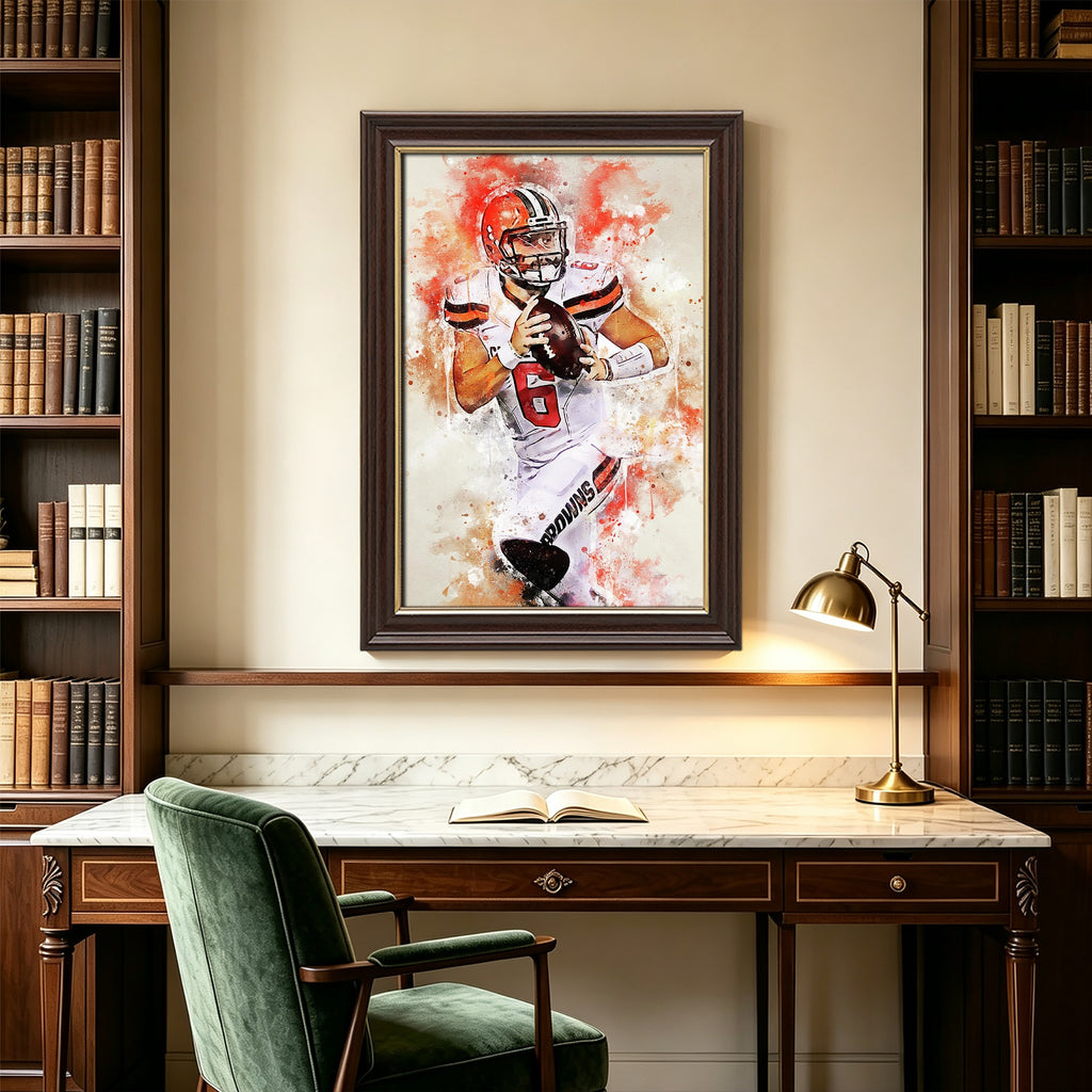 Baker Mayfield Sports Celebrity Art Deco Poster 5 Canvas Wall Art Poster Decor Gift