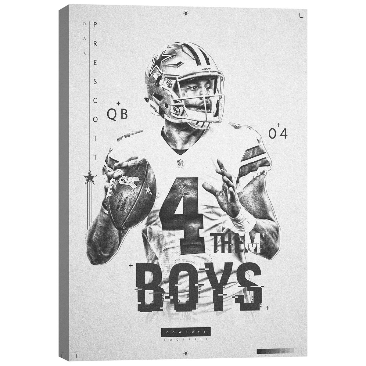Dak Prescott Celebrity Sports Art Poster School Dining Room Decoration 1 Canvas Wall Art Poster Decor Gift