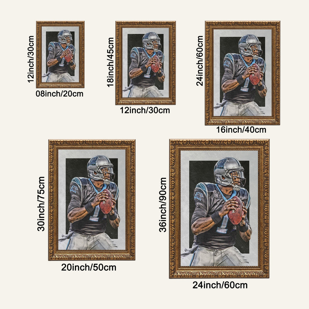 Cam Newton Sports Celebrity Art Deco Poster 6 Canvas Wall Art Poster Decor Gift