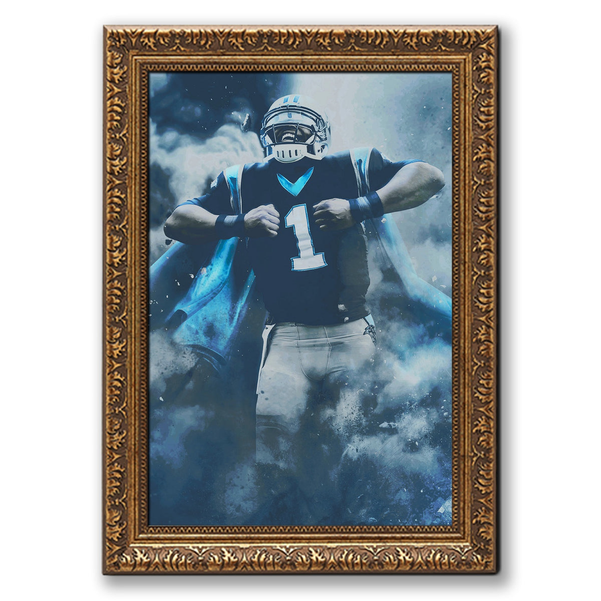 Cam Newton Sports Celebrity Art Deco Poster 2 Canvas Wall Art Poster Decor Gift