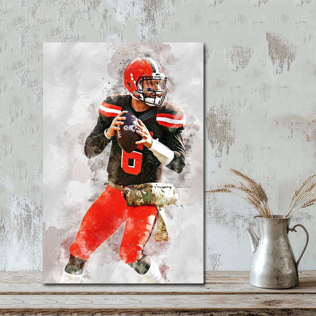 Baker Mayfield Celebrity Sports Art Poster School Dining Room Decoration 8 Canvas Wall Art Poster Decor Gift