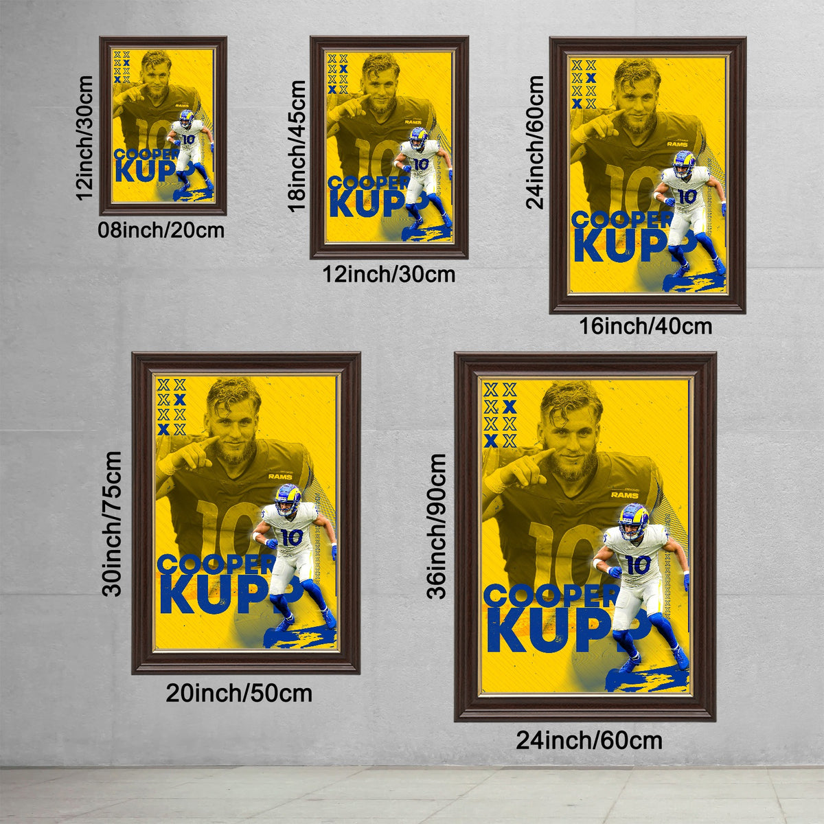 Cooper Kupp Sports Decoration Poster 4 Canvas Wall Art Poster Decor Gift