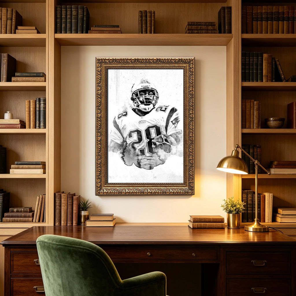 Corey Dillon Art Sports Decorative Poster School Dormitory 1 Canvas Wall Art Poster Decor Gift