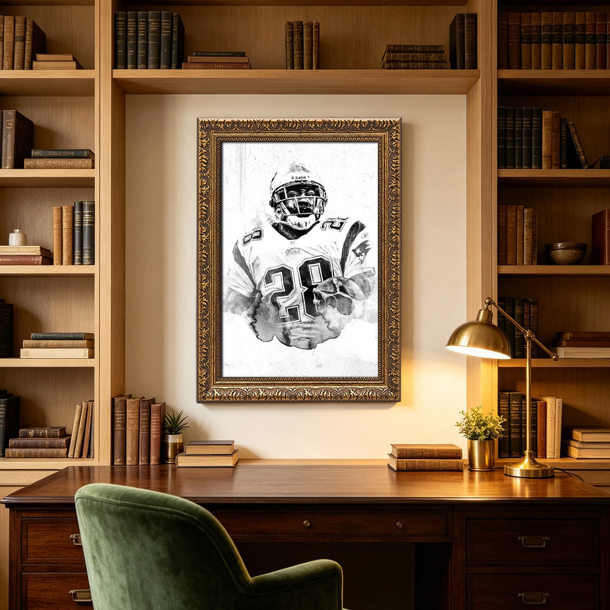 Corey Dillon Art Sports Decorative Poster School Dormitory 1 Canvas Wall Art Poster Decor Gift