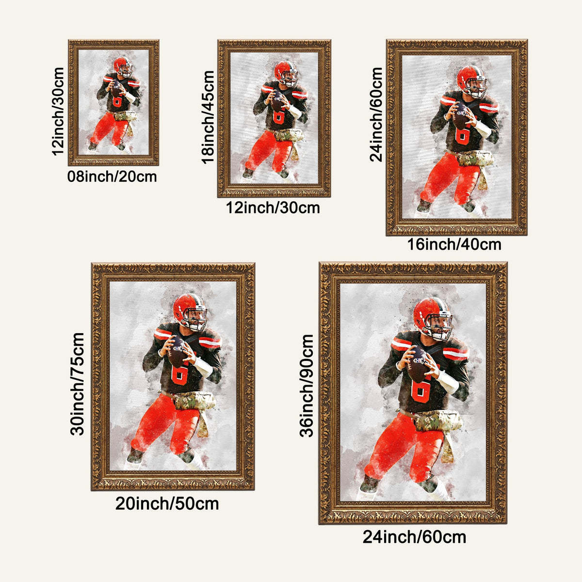 Baker Mayfield Celebrity Sports Art Poster School Dining Room Decoration 8 Canvas Wall Art Poster Decor Gift