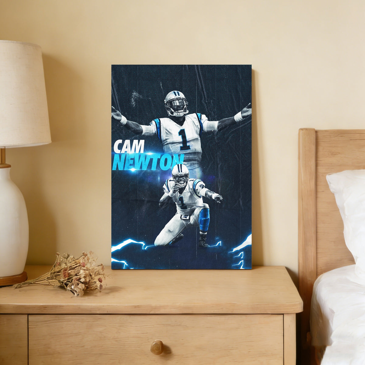 Cam Newton Sports Celebrity Art Deco Poster 5 Canvas Wall Art Poster Decor Gift