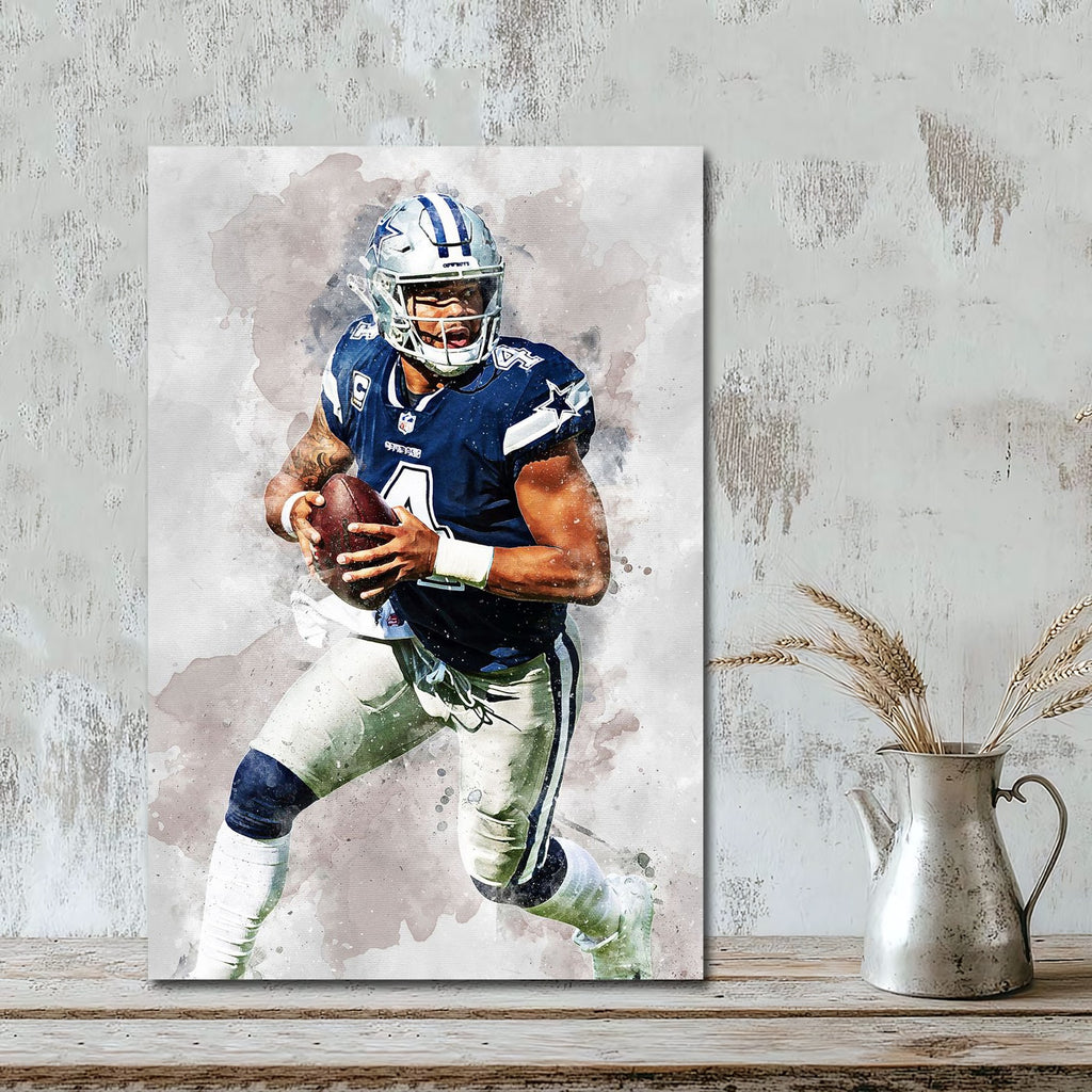 Dak Prescott 1Celebrity Sports Art Poster School Dining Room Decoration 0 Canvas Wall Art Poster Decor Gift