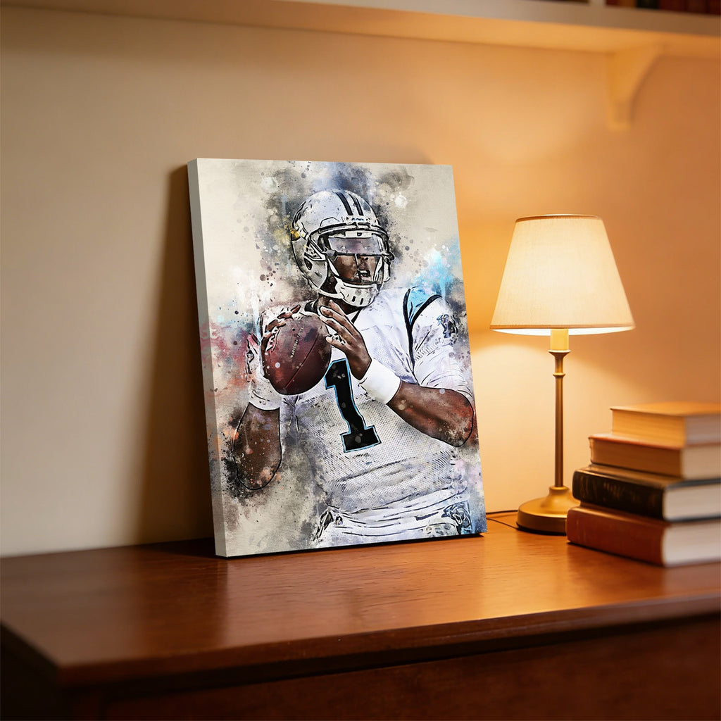 Cam Newton Celebrity Sports Art Poster School Dining Room Decoration 6 Canvas Wall Art Poster Decor Gift