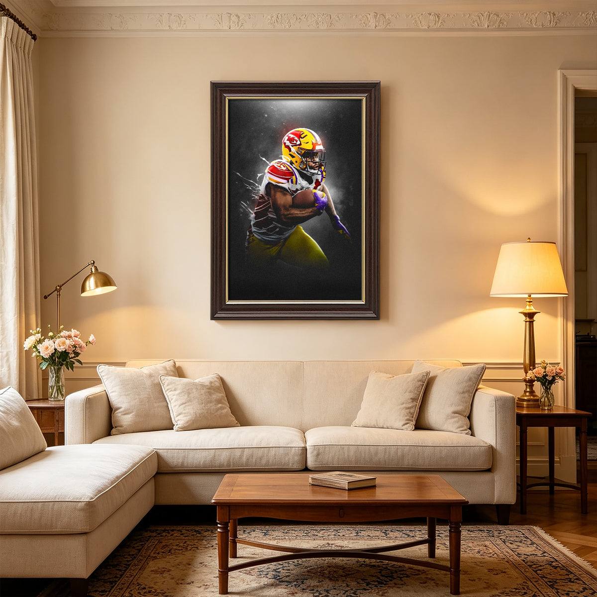 Clyde Edwards Helaire Art Sports Decorative Poster School Dormitory 3 Canvas Wall Art Poster Decor Gift