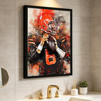 Baker Mayfield Celebrity Sports Art Poster School Dining Room Decoration 3 Canvas Wall Art Poster Decor Gift