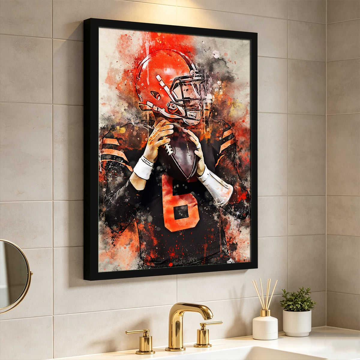 Baker Mayfield Celebrity Sports Art Poster School Dining Room Decoration 3 Canvas Wall Art Poster Decor Gift