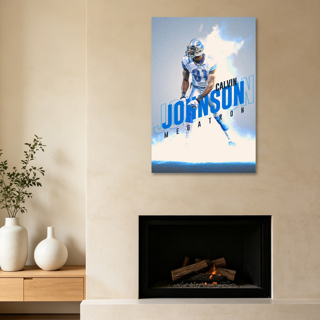 Calvin Johnson Celebrity Sports Art Poster School Dining Room Decoration 3 Canvas Wall Art Poster Decor Gift