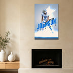 Calvin Johnson Celebrity Sports Art Poster School Dining Room Decoration 3 Canvas Wall Art Poster Decor Gift