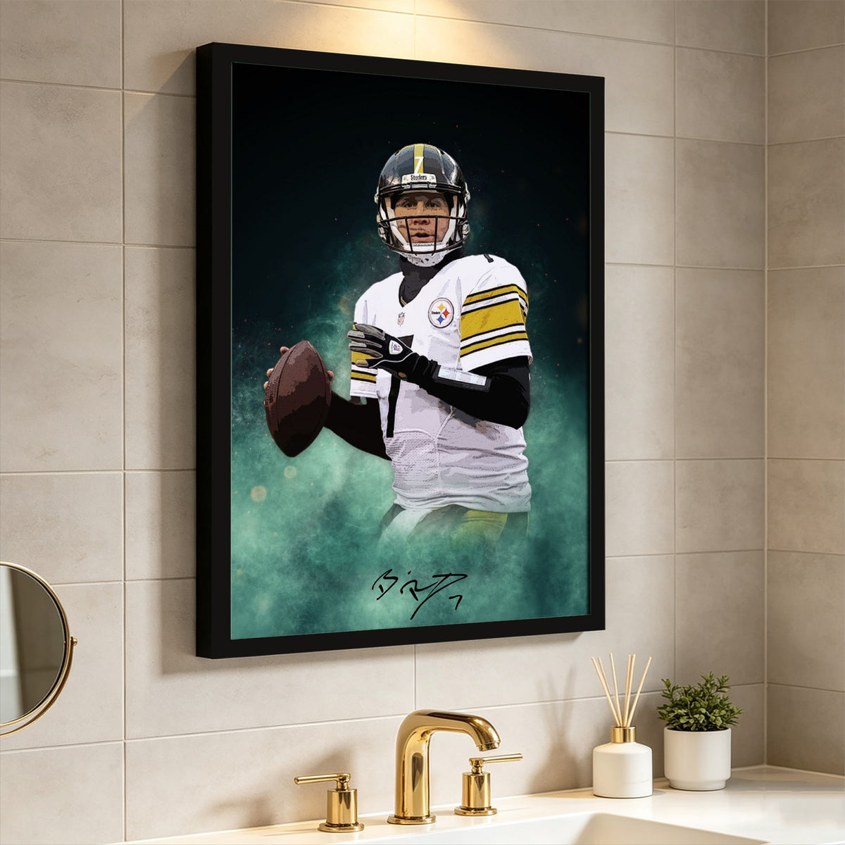 Ben Roethlisberger Celebrity Sports Art Poster School Dining Room Decoration 9 Canvas Wall Art Poster Decor Gift