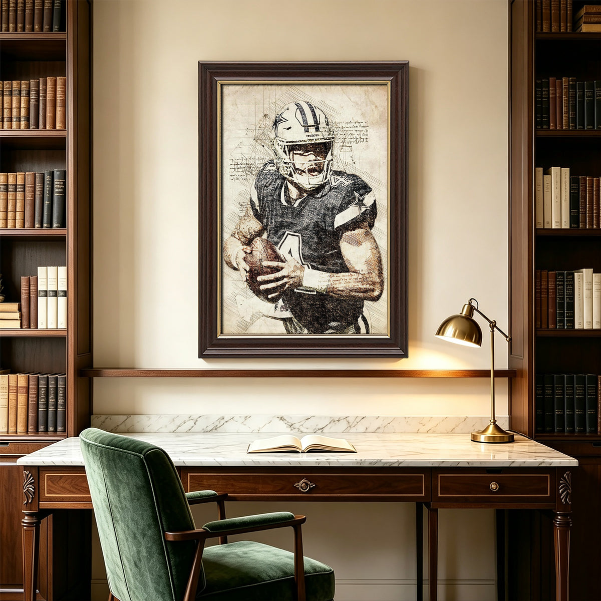 Dak Prescott Sports Celebrity Art Deco Poster 5 Canvas Wall Art Poster Decor Gift