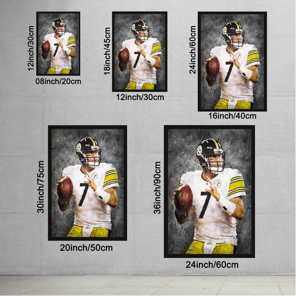 Ben Roethlisberger Celebrity Sports Art Poster School Dining Room Decoration 7 Canvas Wall Art Poster Decor Gift