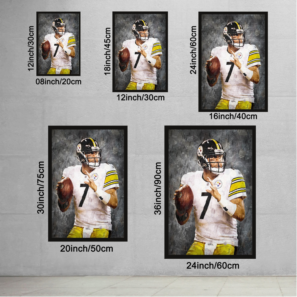 Ben Roethlisberger Celebrity Sports Art Poster School Dining Room Decoration 7 Canvas Wall Art Poster Decor Gift