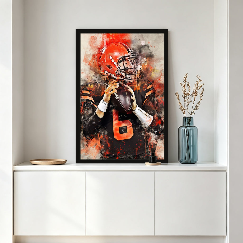 Baker Mayfield Celebrity Sports Art Poster School Dining Room Decoration 3 Canvas Wall Art Poster Decor Gift