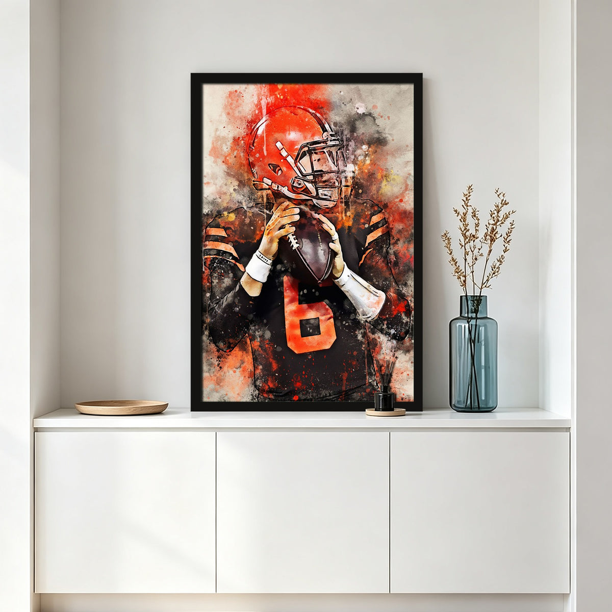 Baker Mayfield Celebrity Sports Art Poster School Dining Room Decoration 3 Canvas Wall Art Poster Decor Gift