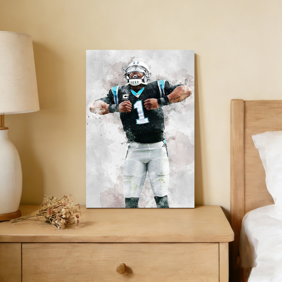 Cam Newton Celebrity Sports Art Poster School Dining Room Decoration 5 Canvas Wall Art Poster Decor Gift