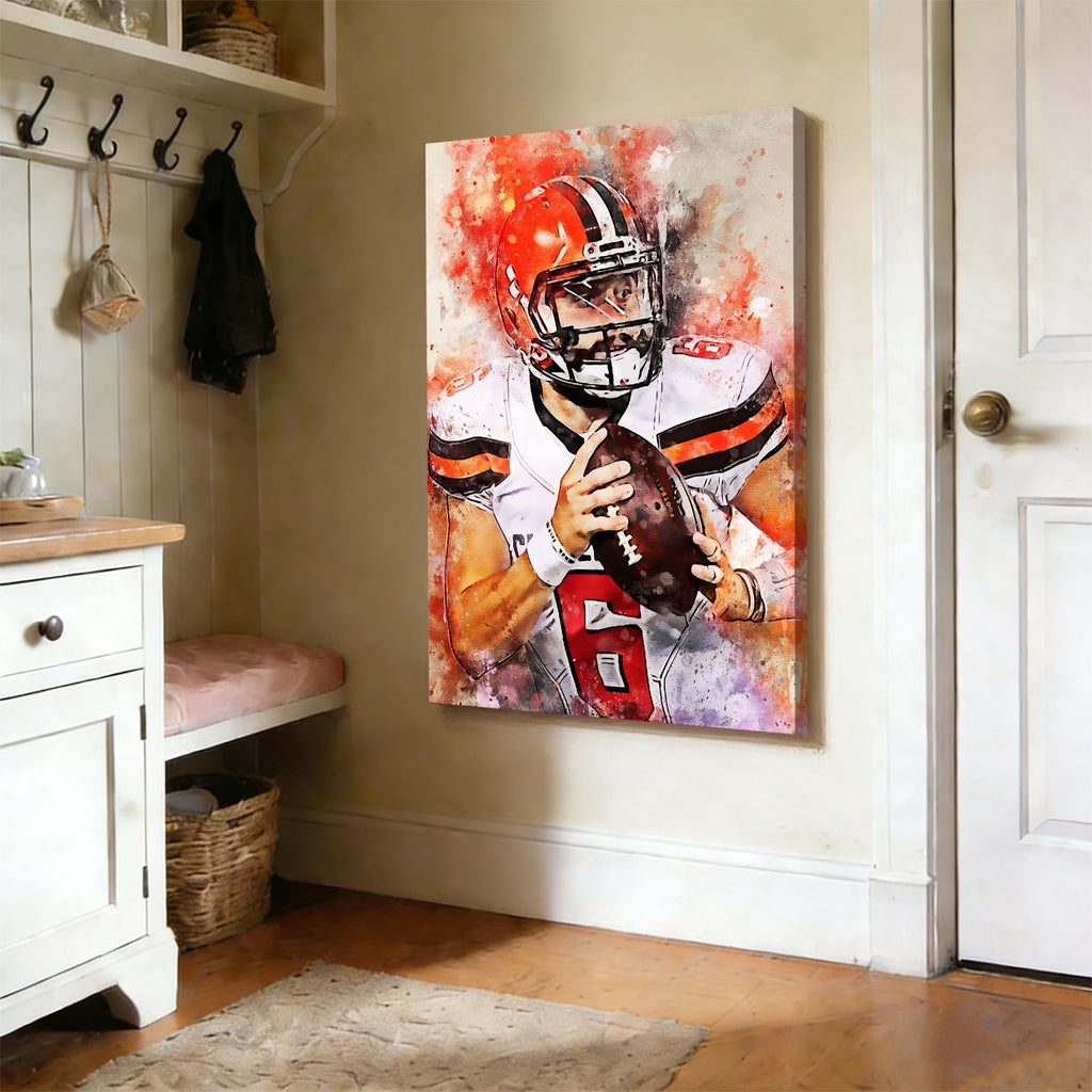 Baker Mayfield Celebrity Sports Art Poster School Dining Room Decoration 12 Canvas Wall Art Poster Decor Gift