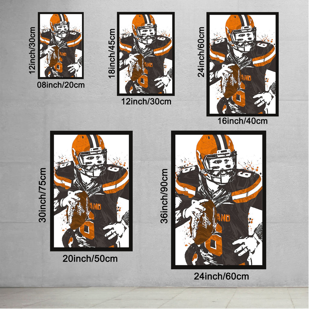 Baker Mayfield Celebrity Sports Art Poster School Dining Room Decoration 7 Canvas Wall Art Poster Decor Gift