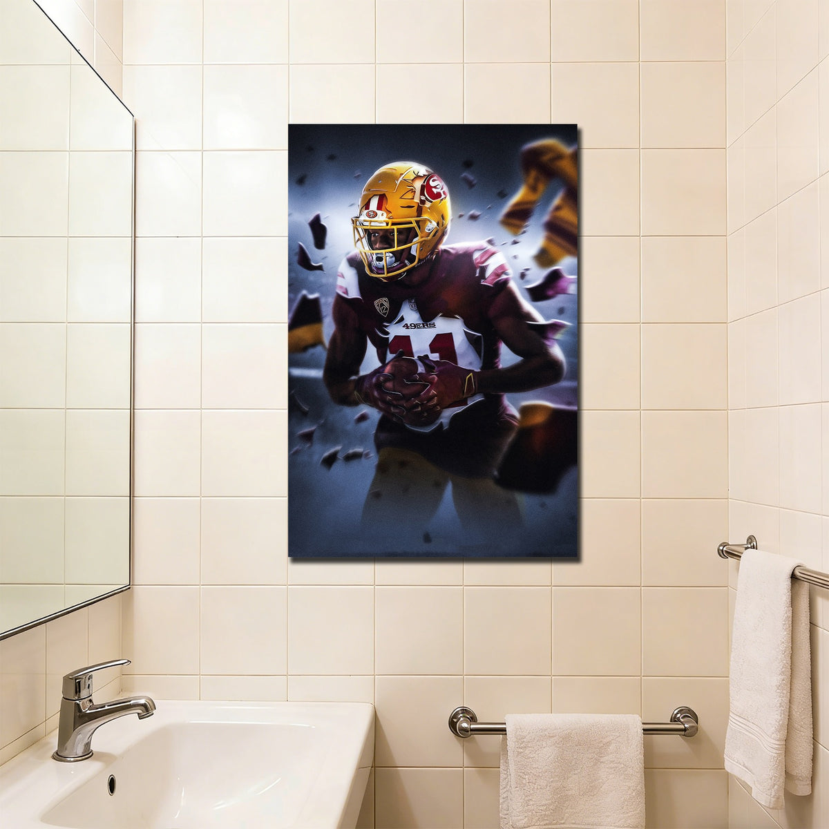 Brandon Aiyuk Art Sports Decorative Poster School Dormitory 1 Canvas Wall Art Poster Decor Gift