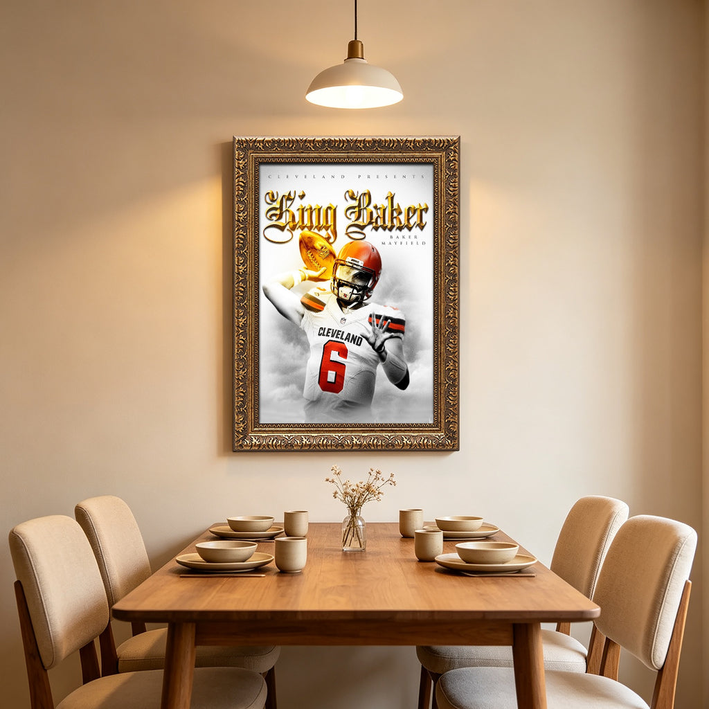 Baker Mayfield Celebrity Sports Art Poster School Dining Room Decoration 4 Canvas Wall Art Poster Decor Gift