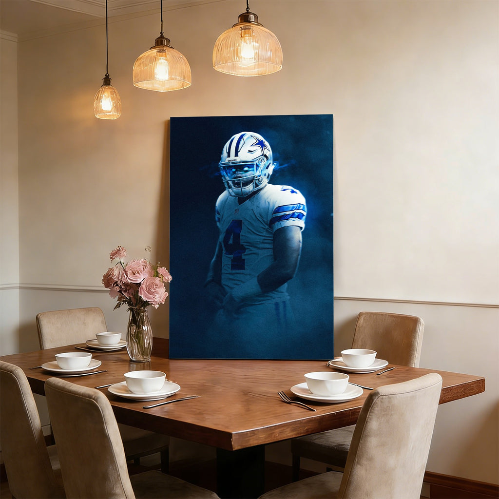 Dak Prescott Art Sports Decorative Poster School Dormitory 2 Canvas Wall Art Poster Decor Gift