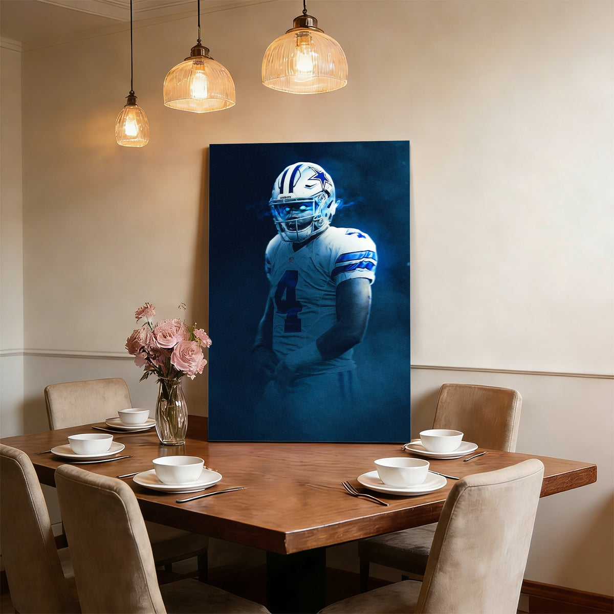 Dak Prescott Art Sports Decorative Poster School Dormitory 2 Canvas Wall Art Poster Decor Gift