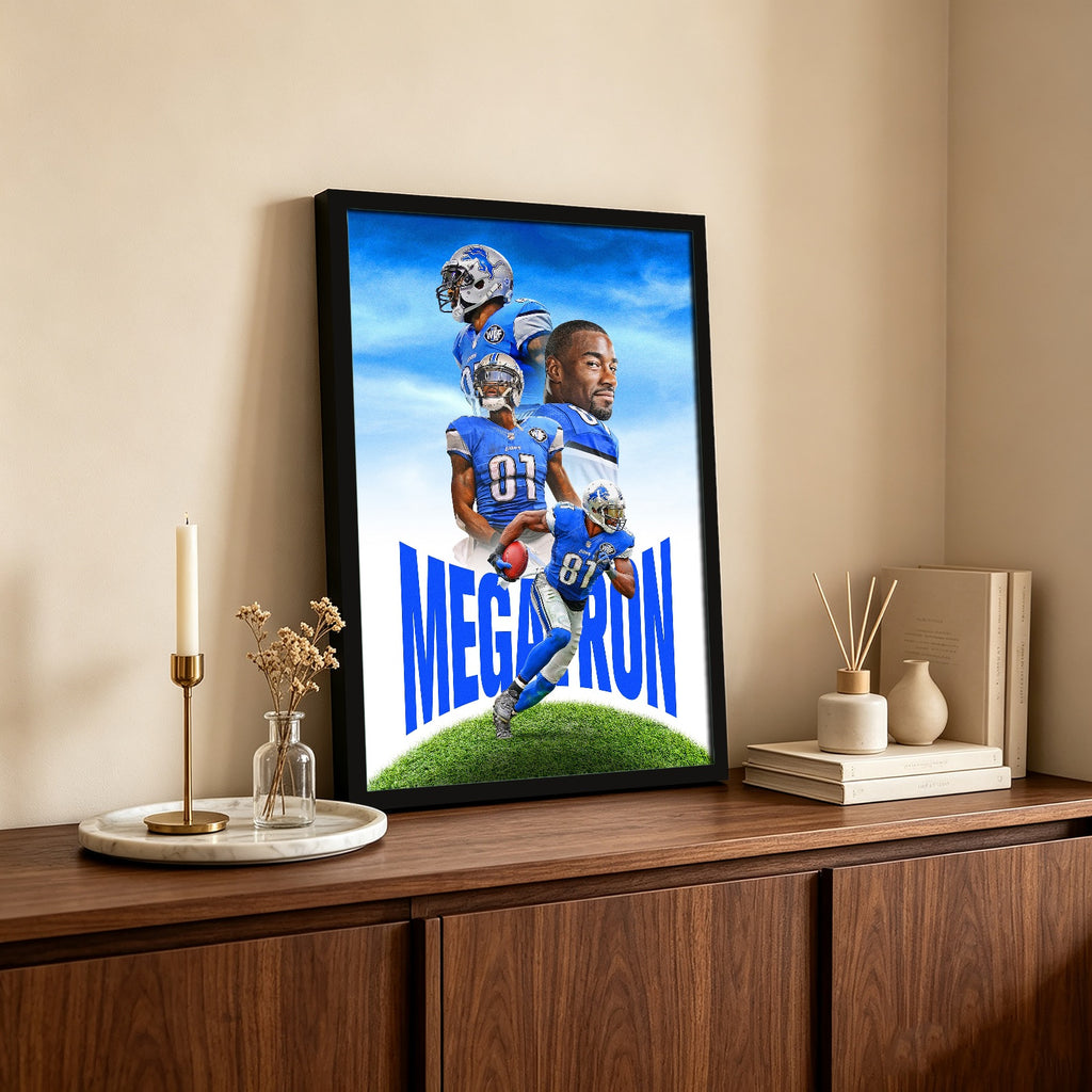 Calvin Johnson Celebrity Sports Art Poster School Dining Room Decoration 6 Canvas Wall Art Poster Decor Gift
