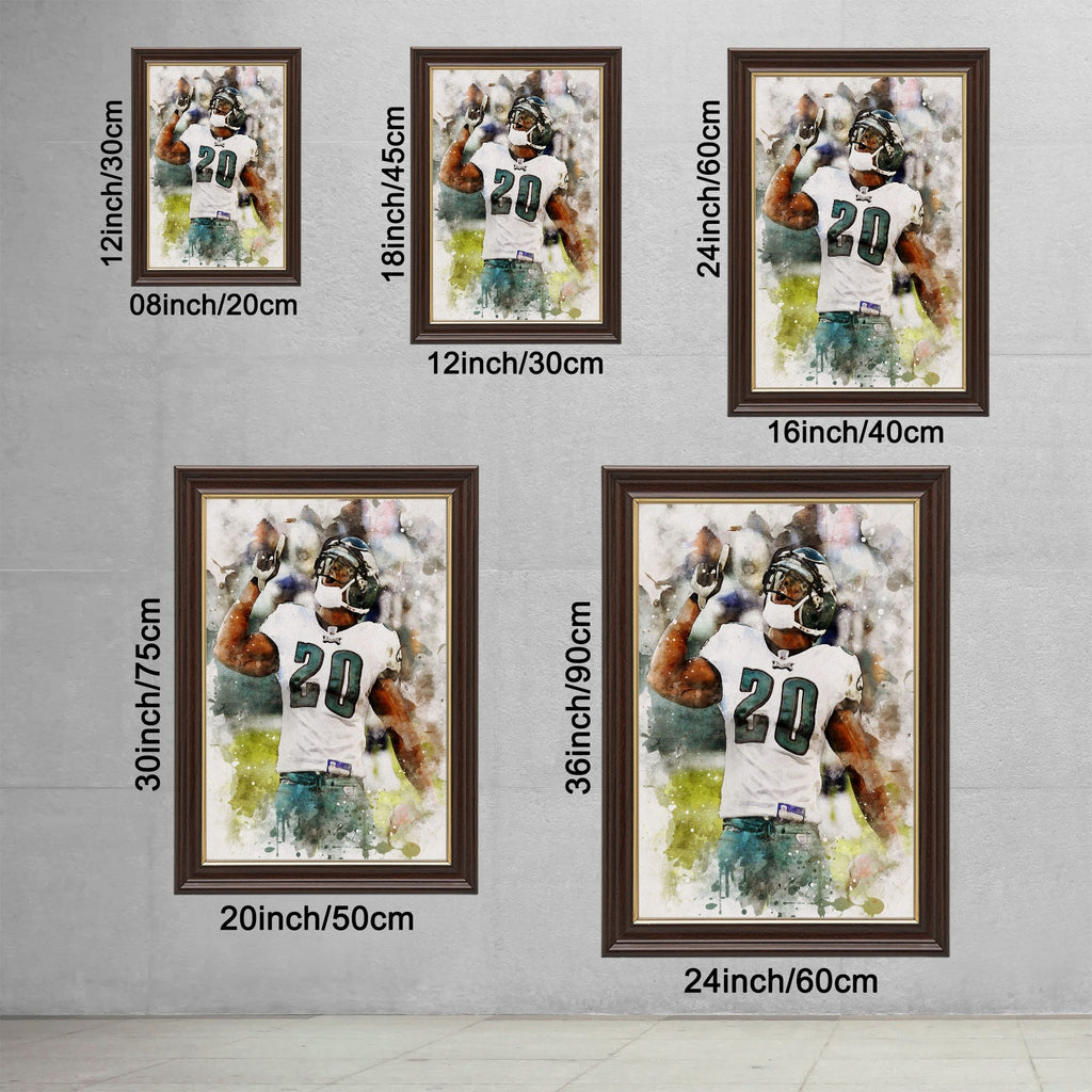 Brian Dawkins Art Poster 9 Canvas Wall Art Poster Decor Gift