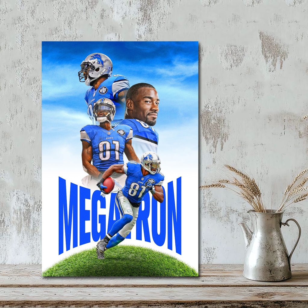 Calvin Johnson Celebrity Sports Art Poster School Dining Room Decoration 6 Canvas Wall Art Poster Decor Gift