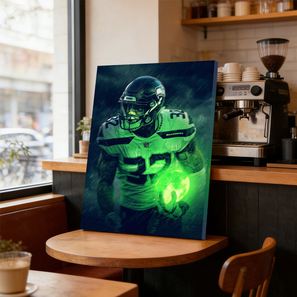Chris Carson Art Sports Decorative Poster School Dormitory 3 Canvas Wall Art Poster Decor Gift