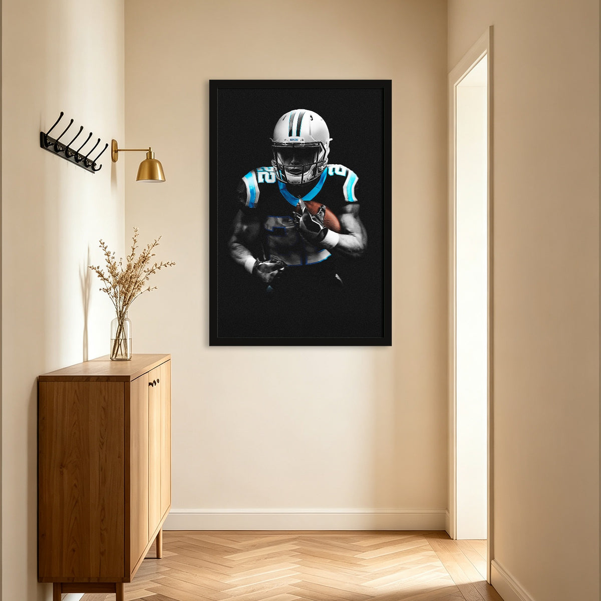 Christian McCaffrey Art Sports Decorative Poster School Dormitory 5 Canvas Wall Art Poster Decor Gift